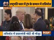Rajat Sharma meets US President Donald Trump at Rashtrapati Bhavan