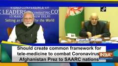 Should create common framework for tele-medicine to combat Coronavirus: Afghan Prez to SAARC nations