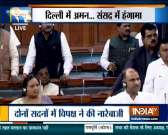 Opposition parties stage dharna in Parliament demanding Amit Shah's resignation