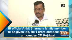 IB official Ankit Sharma's family member to be given job, Rs 1 crore compensation: CM Kejriwal