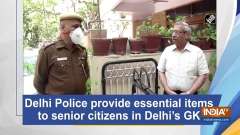 Delhi Police provide essential items to senior citizens in Delhi's GK