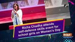 Richa Chadha attends self-defence skills event for school girls on Women's Day
