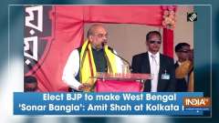 Elect BJP to make West Bengal 'Sonar Bangla': Amit Shah at Kolkata rally