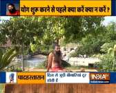 Swami Ramdev showcases simple steps to do Mandukasna