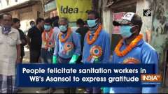 People felicitate sanitation workers in WB's Asansol to express gratitude
