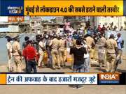 Defying lockdown norms, huge crowd of migrant workers gathered outside the Bandra railway station