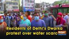 Residents of Delhi's Dwarka protest over water scarcity