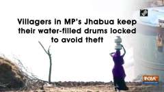 Villagers in MP's Jhabua keep their water-filled drums locked to avoid theft