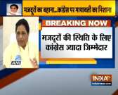 BSP supremo Mayawati slams BJP, Congress on migrant situation