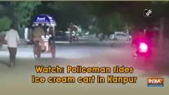 Watch: Policeman rides ice cart tricycle in Kanpur