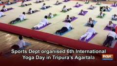 Sports Dept organised 6th International Yoga Day in Tripura's Agartala