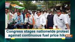 Congress stages nationwide protest against continuous fuel price hike