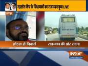Congress MLAs supporting CM Ashok Gehlot leaves hotel to meet Governor at Raj Bhawan