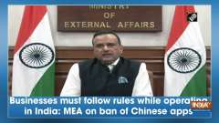 Businesses must follow rules while operating in India: MEA on ban of Chinese apps