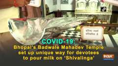 COVID-19: Bhopal's Badwale Mahadev Temple set up unique way for devotees to pour milk on 'Shivalinga'