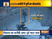 A man suspected to be Vikas Dubey spotted outside a shop in Faridabad