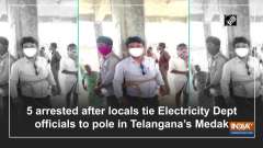 5 arrested after locals tie Electricity Dept officials to pole in Telangana's Medak