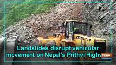 Landslides disrupt vehicular movement on Nepal's Prithvi Highway