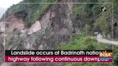 Landslide occurs at Badrinath national highway following continuous downpour
