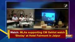 Watch: MLAs supporting CM Gehlot watch 'Sholay' at Hotel Fairmont in Jaipur