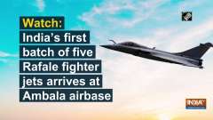 Watch: India's first batch of five Rafale fighter jets arrives at Ambala airbase