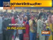 Commuters block Mumbai local line at Nalasopara