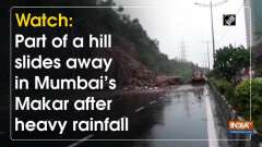 Watch: Part of a hill slides away in Mumbai's Makar after heavy rainfall
