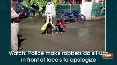 Watch: Police make robbers do sit-ups in front of locals to apologize