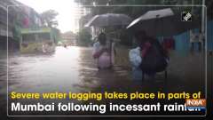 Severe water logging takes place in parts of Mumbai following incessant rainfall