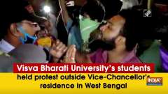 Visva Bharati University's students held protest outside Vice-Chancellor's residence in West Bengal