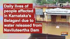 Daily lives of people affected in Karnataka's Belagavi due to water released from Naviluteertha Dam