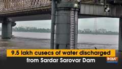 9.5 lakh cusecs of water discharged from Sardar Sarovar Dam