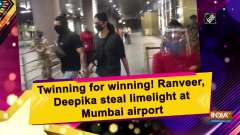 Twinning for winning! Ranveer, Deepika steal limelight at Mumbai airport