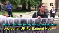 Baloch, Sindhi jointly hold anti-Pakistan protest at UK Parliament House