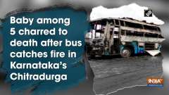 Baby among 5 charred to death after bus catches fire in Karnataka's Chitradurga