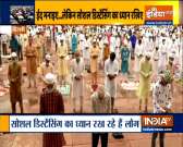 Devotees offer namaz on Eid al-Adha at Jama Masjid