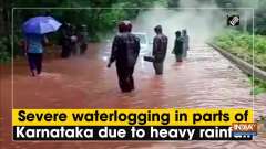 Severe waterlogging in parts of Karnataka due to heavy rainfall