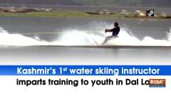 Kashmir's 1st water skiing instructor imparts training to youth in Dal Lake