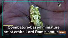 Coimbatore-based miniature artist crafts Lord Ram's statuette