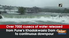 Over 7000 cusecs of water released from Pune's Khadakwasla Dam