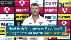 Hard to defend anyway if you don't put right total on board: David Warner