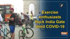 Exercise enthusiasts flock India Gate amid COVID-19