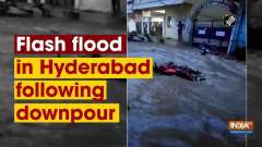 Flash flood in Hyderabad following downpour