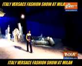 Models walk the ramp at Italy Versace fashion show