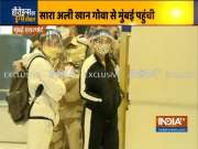 Actor Sara Ali Khan along with mother Amrita Singh arrives in Mumbai