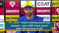 IPL 2020: 'Team missing some key players', says CSK head coach after 44-run loss to DC