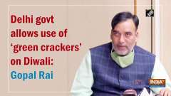 Delhi govt allows use of 'green crackers' on Diwali: Gopal Rai