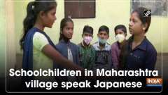 Schoolchildren in Maharashtra village speak Japanese