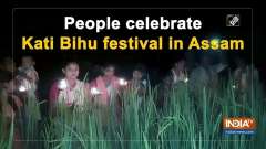 People celebrate Kati Bihu festival in Assam