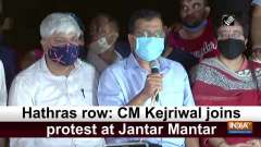 Hathras row: CM Kejriwal joins protest at Jantar Mantar